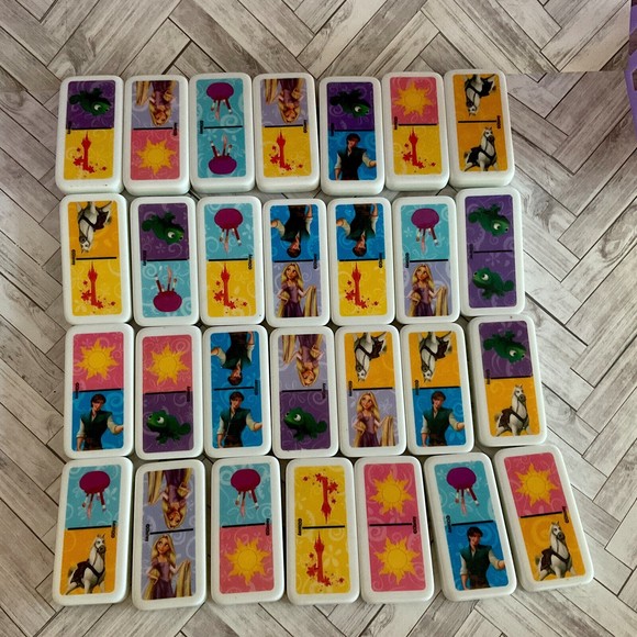 28 DISNEY Tangled DOMINOES matching  game - Picture 1 of 5